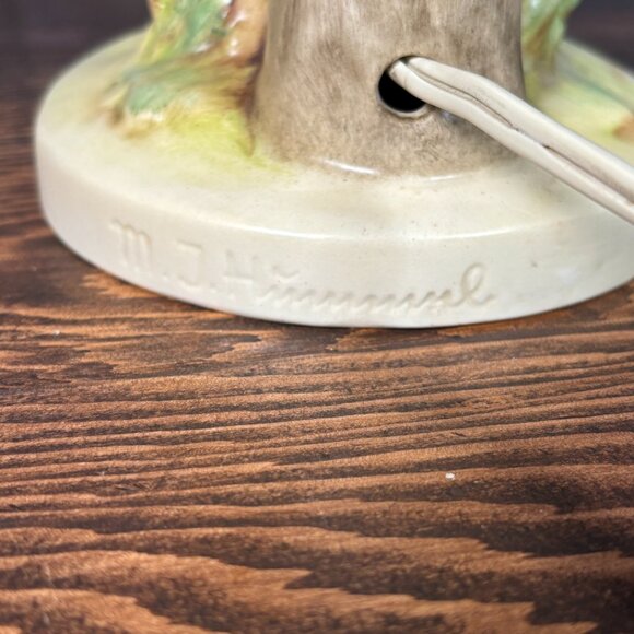 Vintage Hummel Lamp TMK-2 She Loves Me She Loves Me Not #227 Tree Trunk Lamp - Picture 10 of 14